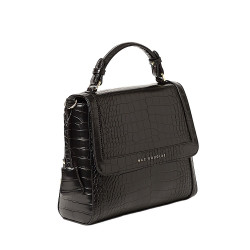 NOBBY MERYL, sac à main façon croco noir