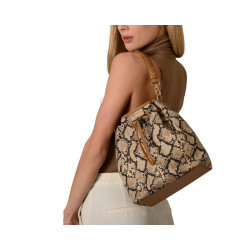 Lively Paloma, sac seau python beige