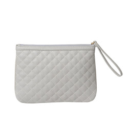 JAIPUR LOSANGE, pochette gris perle mat