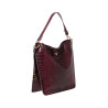 Kentucky Romy, sac porté épaule cuir façon croco aubergine