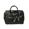 Pyla RYTHME, mini sac à main façon croco noir