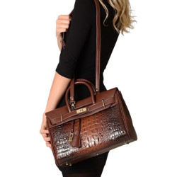 copy of Pyla Meryl petit sac à main façon croco châtain