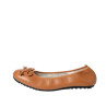 BALLERINES ELIANE, cuir de buffle châtain
